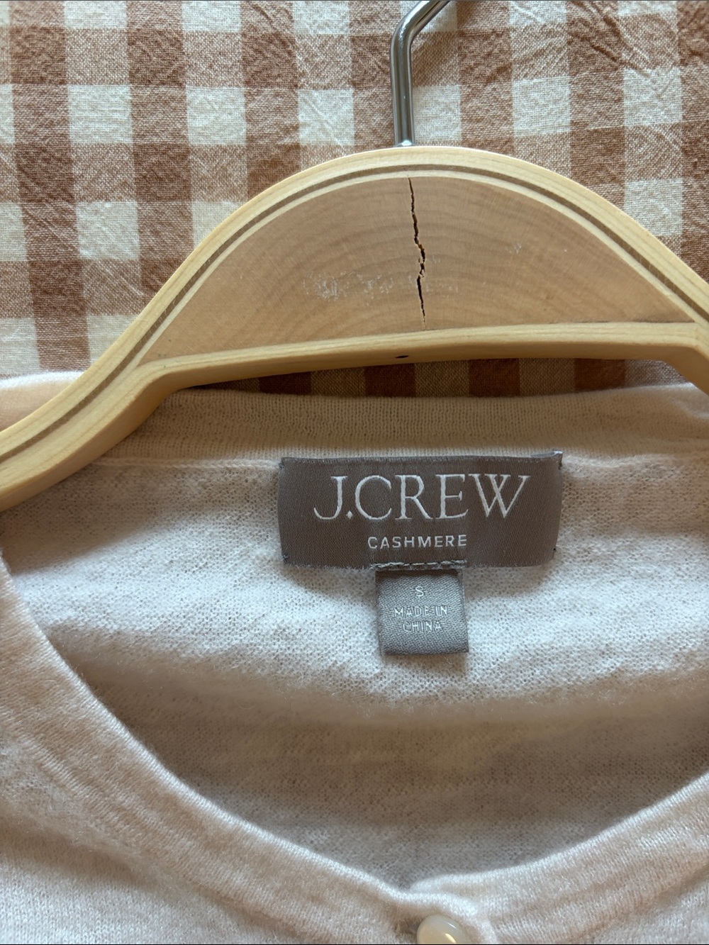 J. Crew pure cashmere 100% . Soft Cream Button-Front Cropped Cardigan - Picture 2 of 5
